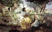 Henryk Siemiradzki Christ with Martha and Maria, Spain oil painting artist